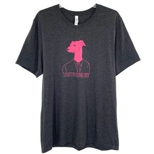 Smooth Hound Smith Classy Hound Pink and Grey T-Shirt Large